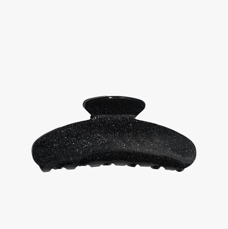 Kitsch Recycled Plastic Claw Clip - Black Glitter