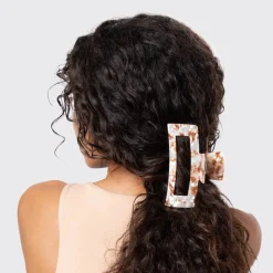 Kitsch Recycled Plastic Jumbo Open Shape Claw Clip - Brown
