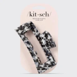 Kitsch Recycled Plastic Jumbo Open Shape Claw Clip - Black
