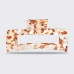 Kitsch Recycled Plastic Jumbo Open Shape Claw Clip - Brown