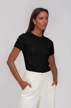 Knit Easy Tee - Black