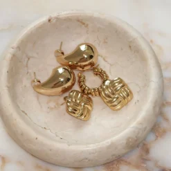 Porter Jewellery - Baby Cushion Earrings- Gold