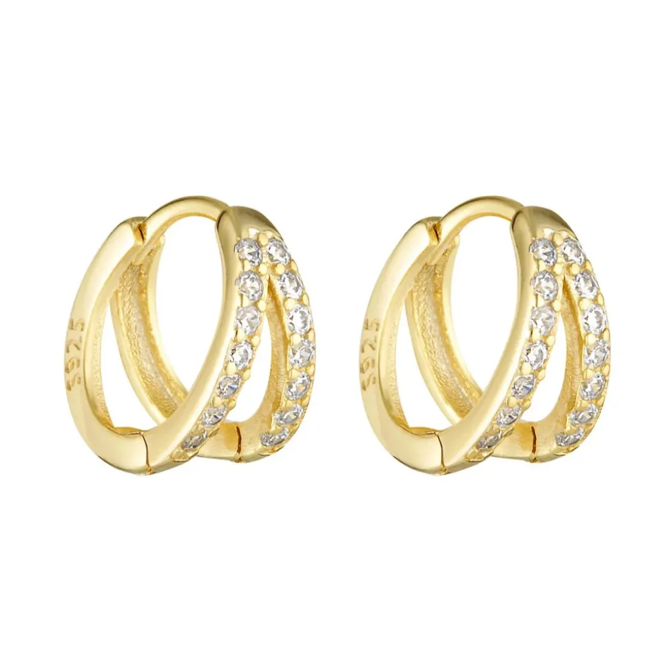 Porter Jewellery - Double Angel Huggies - Gold