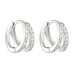 Porter Jewellery - Double Angel Huggies - Silver
