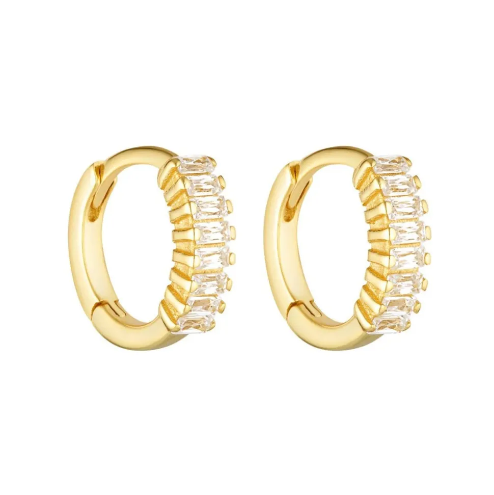 Porter Jewellery - Gemini Huggies - Gold/Clear