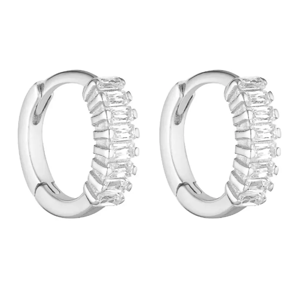 Porter Jewellery - Gemini Huggies - Sterling/Clear