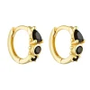Porter Jewellery - Heirloom Huggies - Gold/Onyx