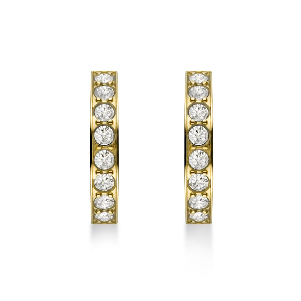 Rosefield Crystal Hoops - Gold