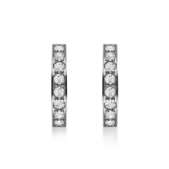 Rosefield Crystal Hoops - Silver