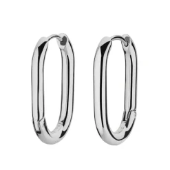 Rosefield Large Oval Hoops - Silver
