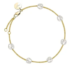 Rosefield Multi Pearl Bracelet - Gold