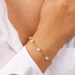 Rosefield Multi Pearl Bracelet - Gold