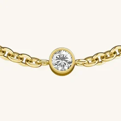 Rosefield Triple Crystal Dot Chain Bracelet - Gold