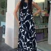 S25/50663 Finally Here Dress - Blue/White Floral Print
