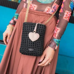 Saben - Charm Keyring - Lacing Love Blush