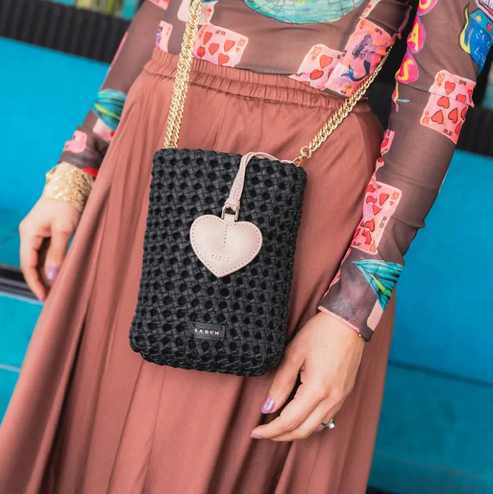 Saben - Charm Keyring - Lacing Love Blush