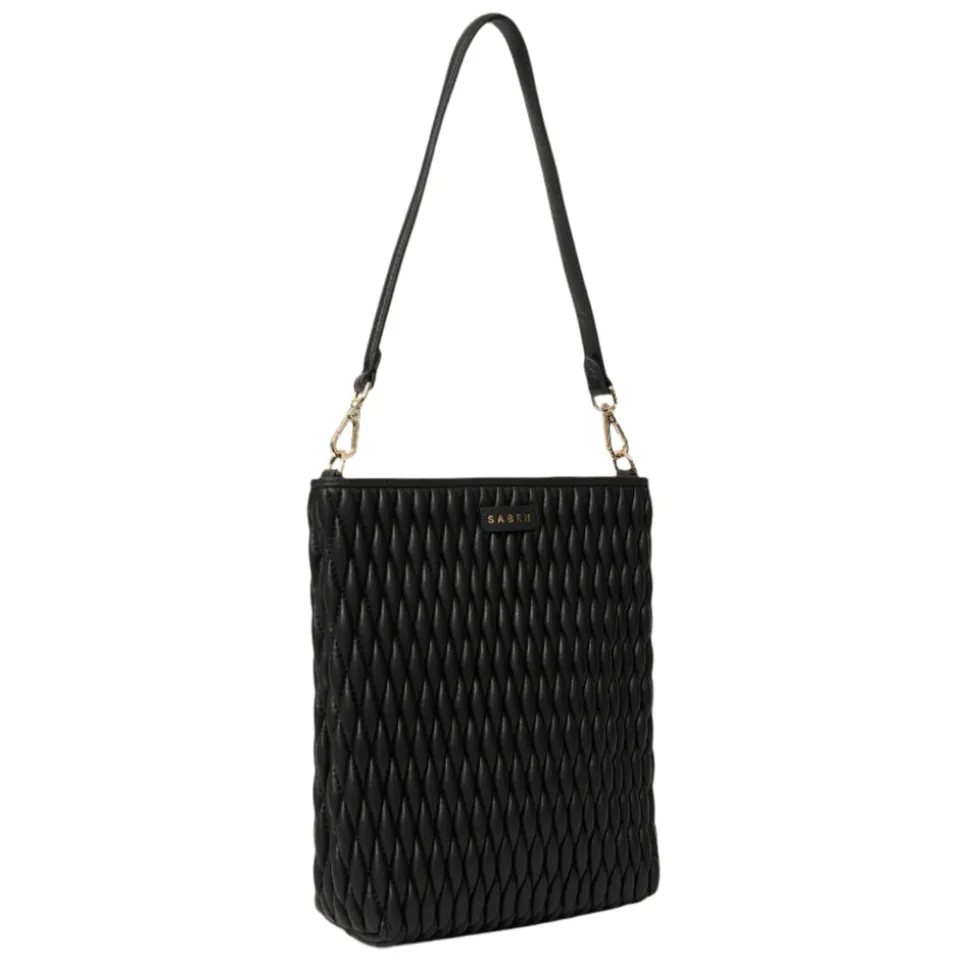 Saben - Claudette Shoulder Bag - Black Diamond Quilt
