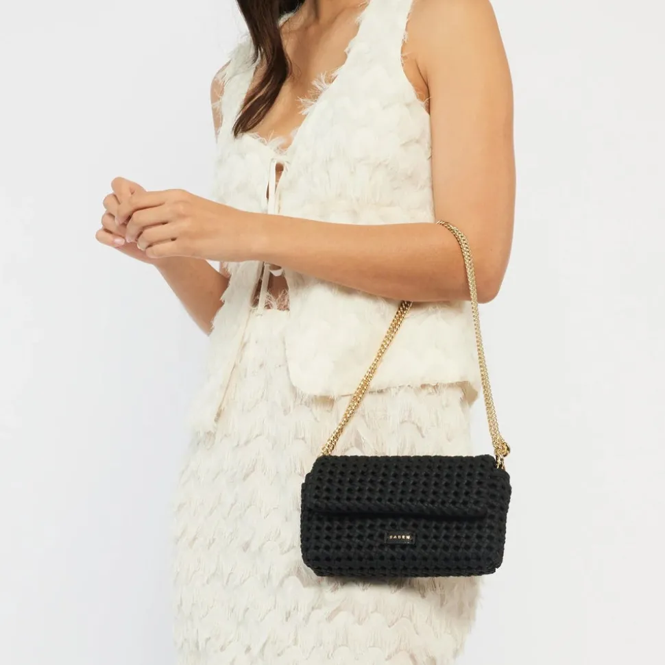 Saben - Milla Shoulder Bag - Black Fine Braid