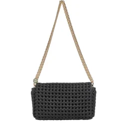 Saben - Milla Shoulder Bag - Black Fine Braid