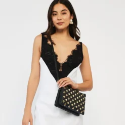 Saben - Tilly's Big Sis Crossbody - Black + Gold Stud