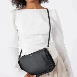 Saben - Tilly's Big Sis Crossbody - Black Plaited Edge