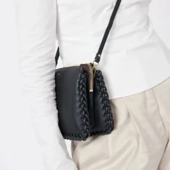 Saben - Tilly's Big Sis Crossbody - Black Plaited Edge