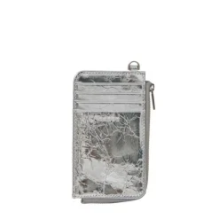 Saben - Winona Card Holder - Silver Crinkle