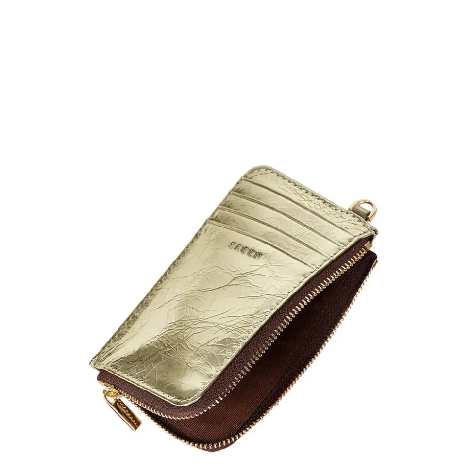 Saben - Winona Card Holder - Light Gold Crinkle
