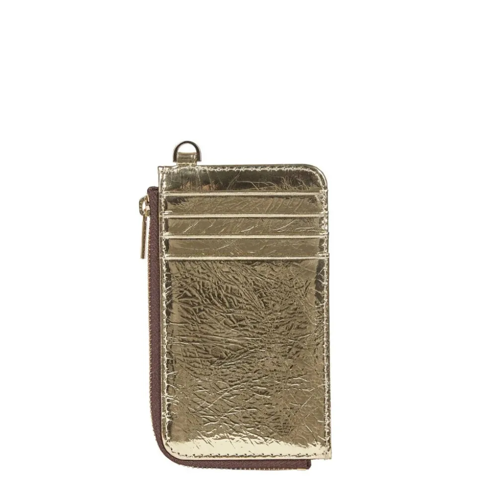 Saben - Winona Card Holder - Light Gold Crinkle