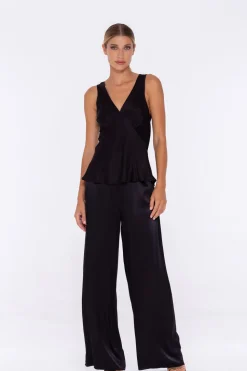 Satin Fever Pant - Black