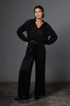 Satin Fever Pant - Black