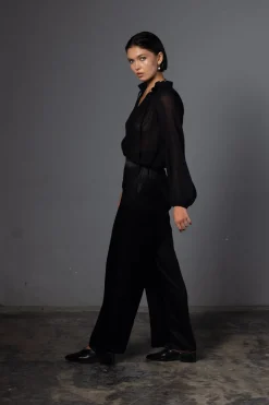 Satin Fever Pant - Black