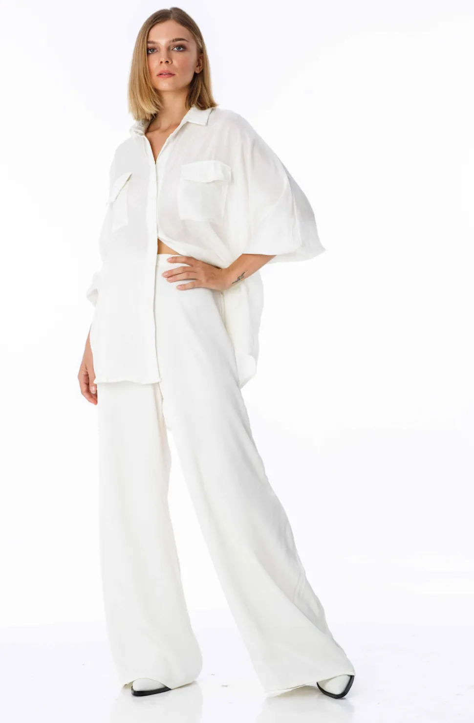Satin Fever Pant - Ivory