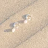 Silver Linings - Aada Pearl Hoops - Silver