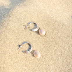 Silver Linings - Aada Pearl Hoops - Silver