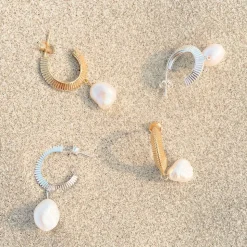 Silver Linings - Aada Pearl Hoops - Silver