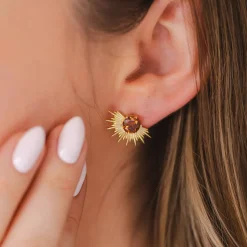 Silver Linings - Solace Earrings - Gold/Coffee