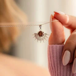 Silver Linings - Solace Necklace - Silver/Coffee