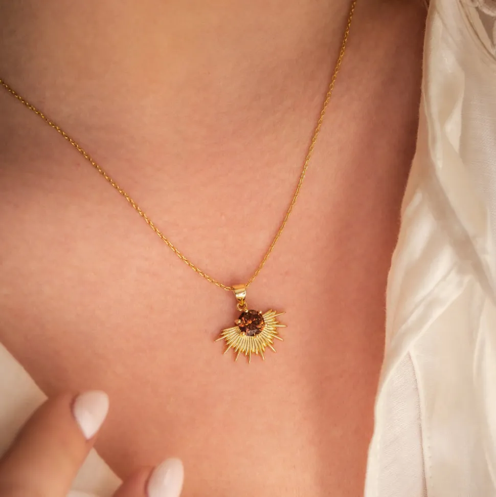 Silver Linings - Solace Necklace - Gold/Coffee