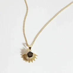 Silver Linings - Solace Necklace - Gold/Garnet