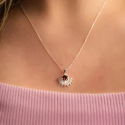 Silver Linings - Solace Necklace - Silver/Coffee