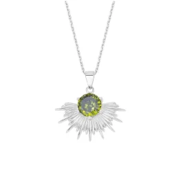 Silver Linings Collective - Solace Necklace - Silver / Peridot