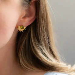 Silver Linings Collective - Solace Earrings - Gold / Peridot
