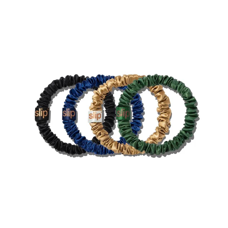 SLIP - Silk Scrunchie Ornament - Paige 4 pack
