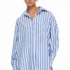 Two Makes One Shirt - Blue/Ivory Stripe