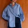 Two Makes One Shirt - Blue with White Stripe