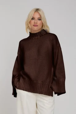 W25/20189 Bring It Back Jumper - Chocolate