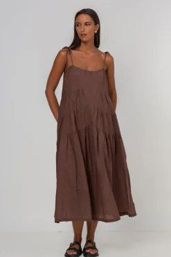 When Time Stood Still Dress - Chocolate