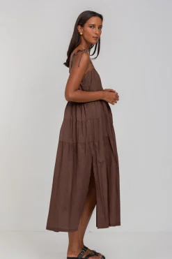 When Time Stood Still Dress - Chocolate