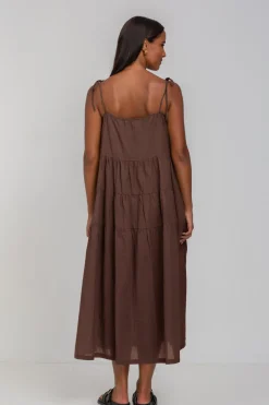 When Time Stood Still Dress - Chocolate